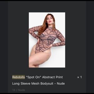 Abstract Print Mesh Bodysuit